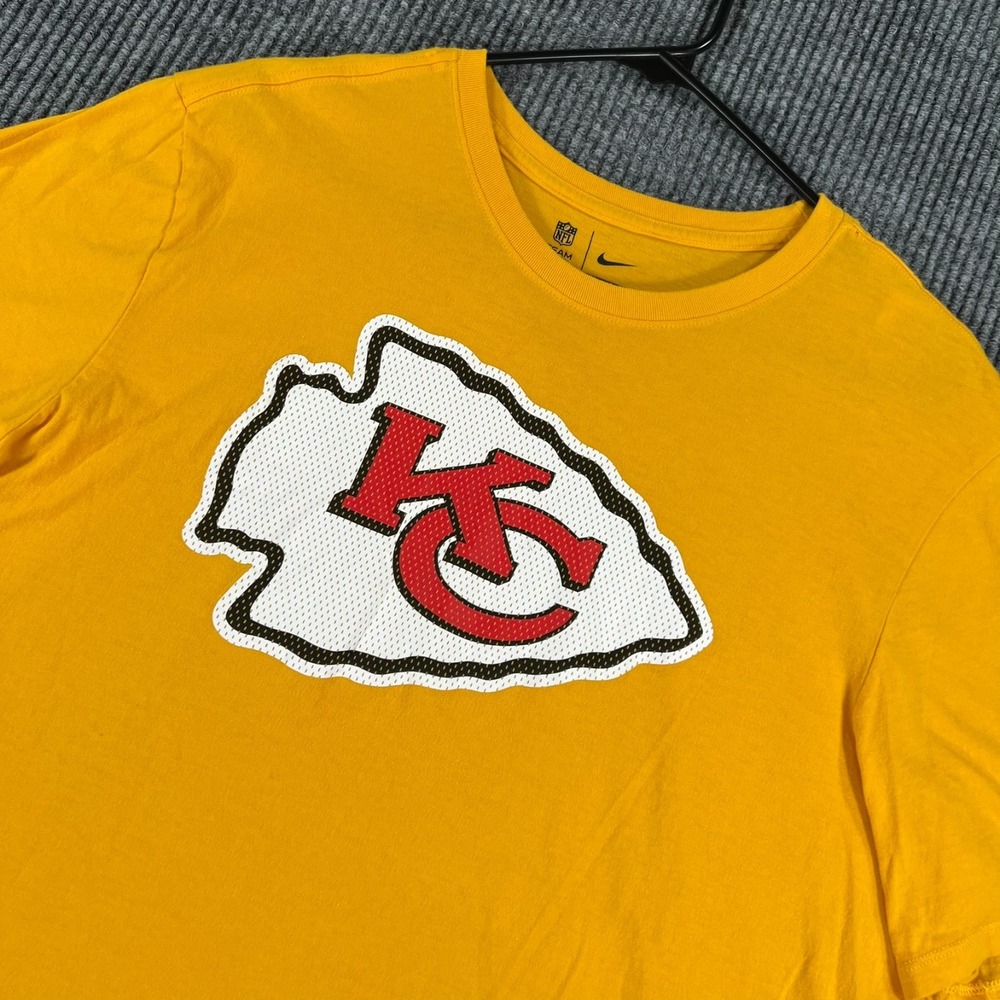 Kansas City Chiefs Shirt Mens XL Extra Large Yellow Short Sleeve Nike NFL